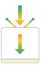 低密度の多結晶セラミックに入る光のイメージ